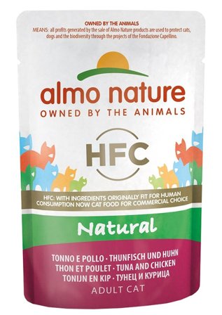 Almo Nature Mangime Tonno E Pollo Per Gatti Adulti 55g
