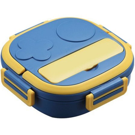 (2 rum rosa) Stor madkasse med flere rum i rustfrit stål, madbeholder med flere rum egnet til hjemmet