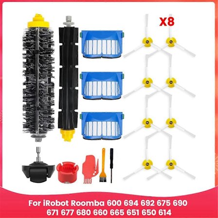 Reservedele Kompatible med IRobot Roomba 600 Serien 694 692 675 690 671 677 680 660 665 651 650 & 500 Ser-Perfet