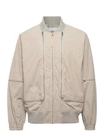 Mesh Mix Bomber.zipp Bomberjakke Jakke Creme Helmut Lang