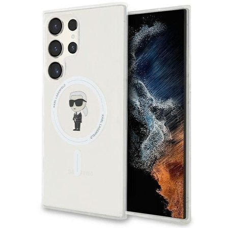 Karl Lagerfeld IML Ikonik MagSafe-fodral för Samsung Galaxy S24 Ultra - transparent