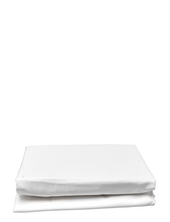 Sateen Single Fitted Sheet Home Textiles Bedtextiles Sheets Hvit GANT*Betinget Tilbud