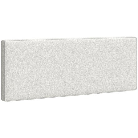 Vægmonteret sengegavl, stofbetræk, 160x60 cm, cremefarvet