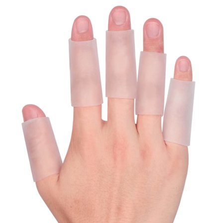 20 stk. Gel Fingerbeskyttere/Beskyttelse - Fingerhetter i silikon for demping og beskyttelse - Fingerbandasjer for å lindre finger sprekker (
