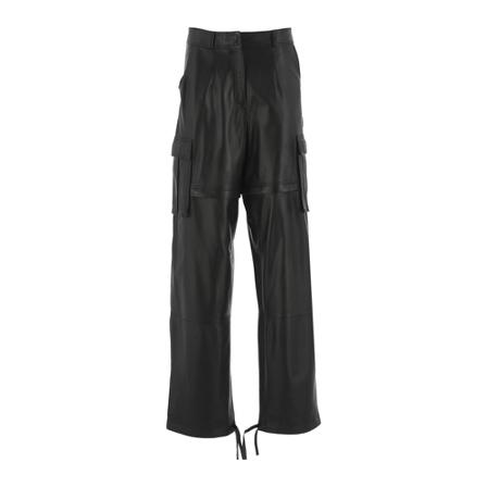 Andrea Adamo, Wide Trousers Zwart, Dames, Maat:S
