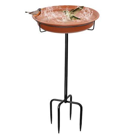 Stående Fuglefoder - Vildtfuglebad - Stort Frostsikret Fuglebad - Frostsikret