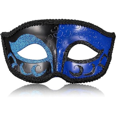 Herre Maskeradeball Maske, Retro Venetiansk Maske for Menn, for Halloween, Mardi Gras Maskeradeball