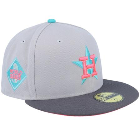 New Era - Houston Astros 59FIFTY Neon Underground World Series 17 Grey/Charcoal Fitted Fitted Grey Cap - MLB @ Hatstore