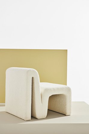 Pastill - Odette nojatuoli bouclésta - Valkoinen - Nojatuolit - - Homeroom