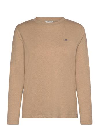 GANT Reg Shield Ls T-Shirt Beige