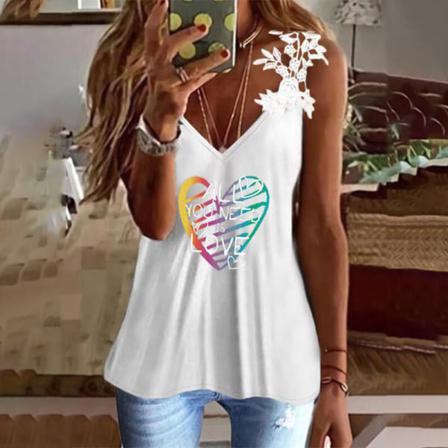 Ärmlösa Linnen För Kvinnor Med V-hals T-shirts