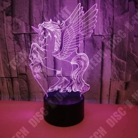 Optisk lampa - TD - Vingad enhörning - Dekorativ - Taktile - Låg konsumtion