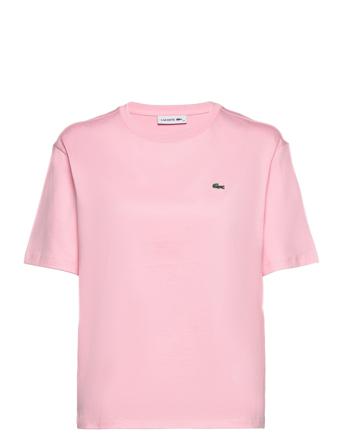 Tee-Shirt&Turtle Ne T-shirts & Tops Short-sleeved Vaaleanpunainen Lacoste