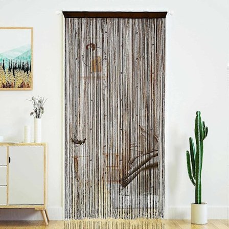 Perlegardin Dør Strenggardiner for Døråpning Dusker Perler Hengende Frynser - xindaren