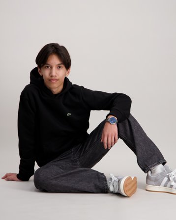 Lacoste SWEATSHIRT HOOD Svart Huvtröjor/Hoodies Kille - Kids Brand Store