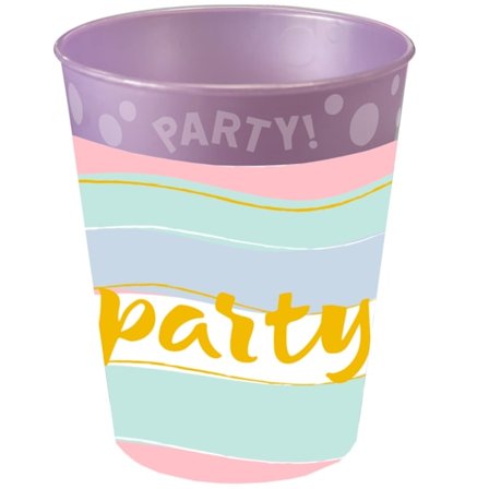 Elegant färgad partymikro premium plastmugg 250 ml
