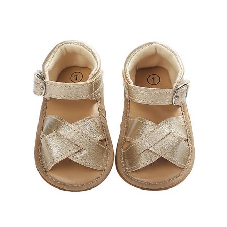1 Par Sandaler Nyfödda Bebisar Flickor Halkfri Öppen Tå Design