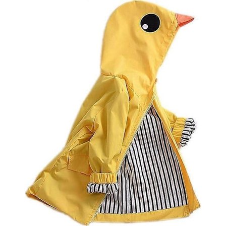 Taapero Vauva Poika Tyttö Ankka Sadetakki Söpö Sarjakuva Keltainen Sadetakki (100cm)