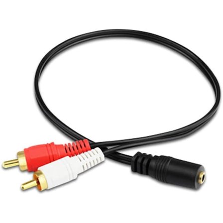 1 st 3,5 mm stereo hona till två RCA stereo hane Y-kabel ljud