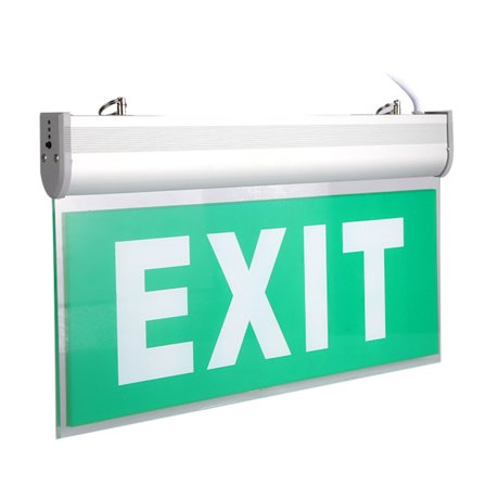 110-220V Akryl 3W 12 LED Nödljus Skylt Säkerhetsindikatorlampa