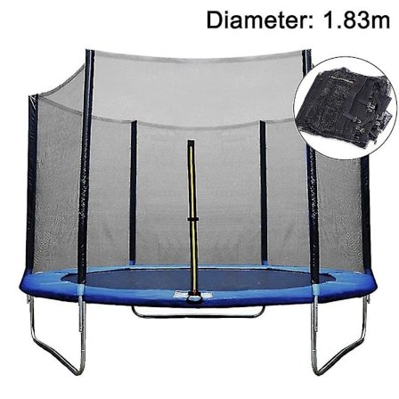 Trampoline-nett for barn, 6 fot med glidelås-dør (utenfor kollapset senger)