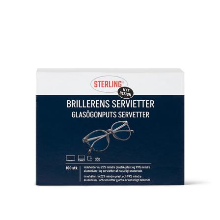 Sterling Brillerens Servietter 100 stk, Tøj & Bolig, Briller & Solbriller, Brilletilbehør