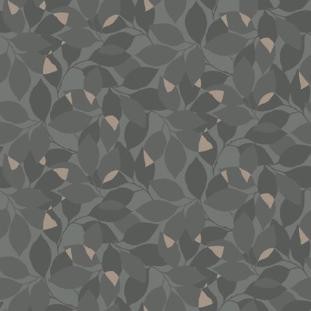 Duro Tapetprov, Augusti 676-03P Blommor & Blad, Svart, L, , Färg & tapeter