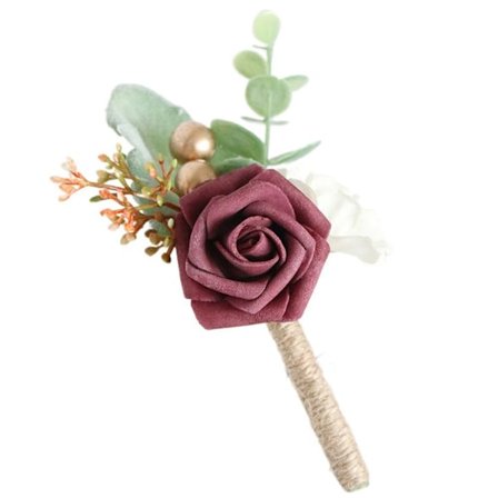 Rose Flower Corsage Brosje FARGE 7 FARGE 7