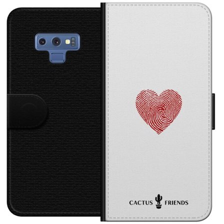 Yhteensopiva Lompakkokotelo Samsung Samsung Galaxy Note9 Cactus and Friends - Fingerprint Love