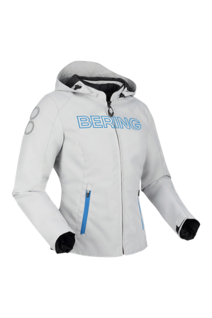 Motorradjacke Bering Warwick Damen Hellgrau/Blau M