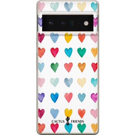 Yhteensopiva Puhelinkuori Google Google Pixel 6 Pro Cactus and Friends - Watercolor Love Grid