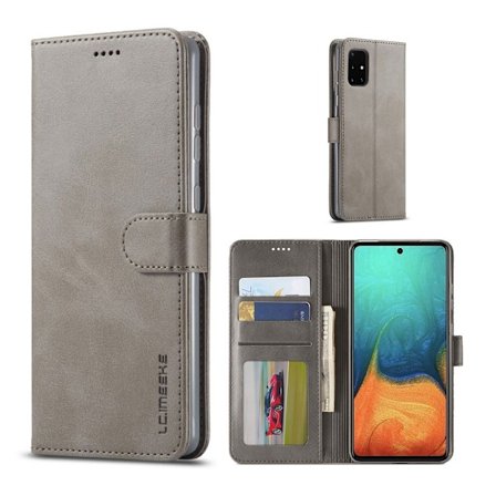 LC.IMEEKE Samsung Galaxy A51 5G Flip kotelot - Harmaa