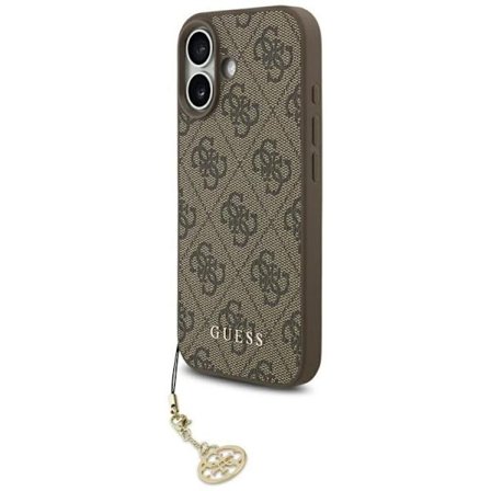 Guess Mobilskal till iPhone 17 MagSafe 4G Charms Collection - Brun