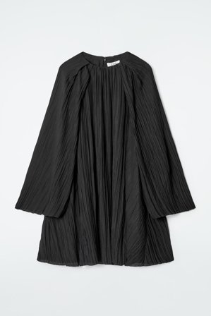 COS Women's Plissé Mini Dress in Black