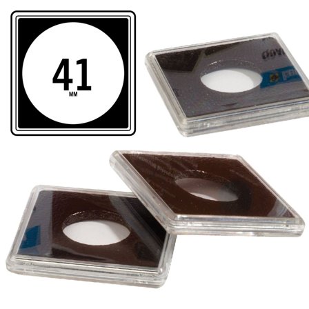 QUADRUM Intercept firkantede møntkapsler til mønt Ø 41 mm - 6 stk.