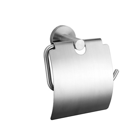 Borstad toalettpappershållare i rostfritt stål 304 med lock