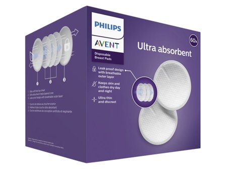 Philips Avent Max Comfort Ammeinnlegg, 60 stk.