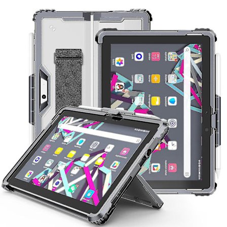 Pudotussuojattu käsikäyttöinen tablettikotelo, yhteensopiva Microsoft Surface Go 1/2/3:n kanssa