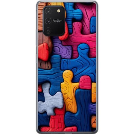 Kompatibelt Mobildeksel til Samsung Samsung Galaxy S10 Lite Lekefull illustrasjon med Stitch blant rosa epler i en myk pastell design som kombinerer s