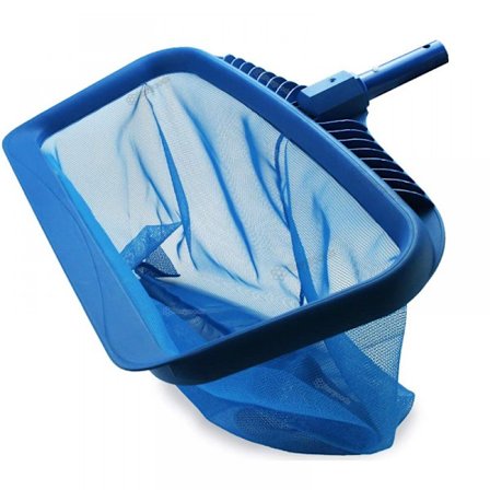 Pool Skimmer Net, Heavy Duty Leaf Rake Cleaning Tool, Fine Mesh Net Bag Catcher 50.5cm blå