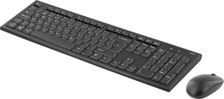 Deltaco TB-114 - tastatur- og mussett - Nordisk - svart Inn-enhet