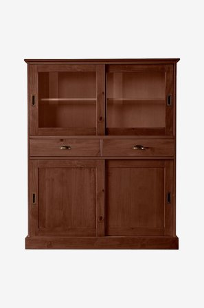 Loft24 - Skab med 2+2 døre 2 skuffer Harry - Brun - Kommoder - Fra Homeroom