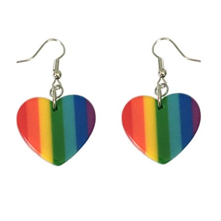 Earrings - Heart - LGBT - Rainbow