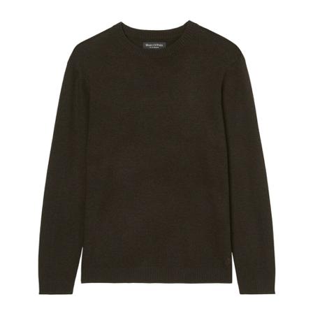 Marc O'Polo Lambswool round neck jumper, regular fit Brun, Herre Strik