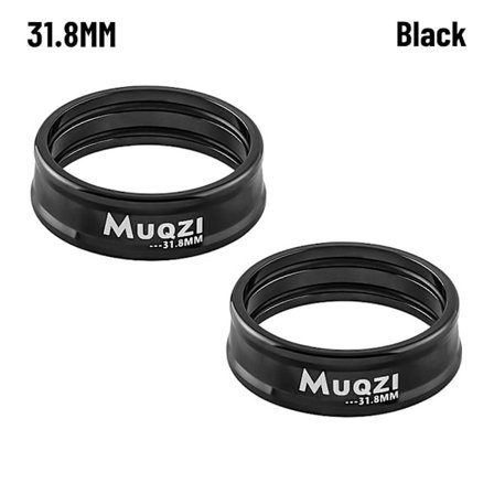 1 par Styre Låsering Rett Håndtak Limit-ring SVART