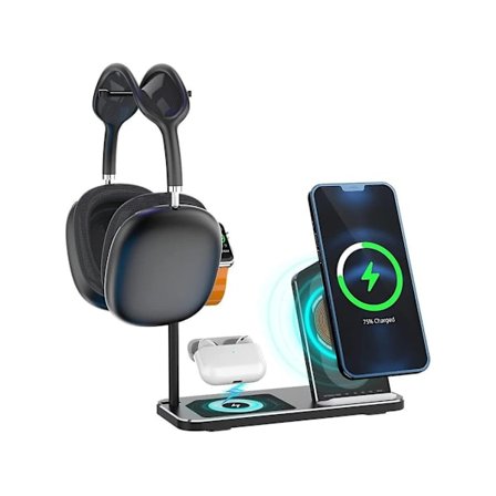 Snabb trådlös laddningsstation Apple Watch-certifierad svart