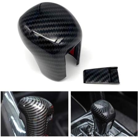 Gearskifte Knapknap Dæksel i Kulfiber ABS til Civic 10. Generation