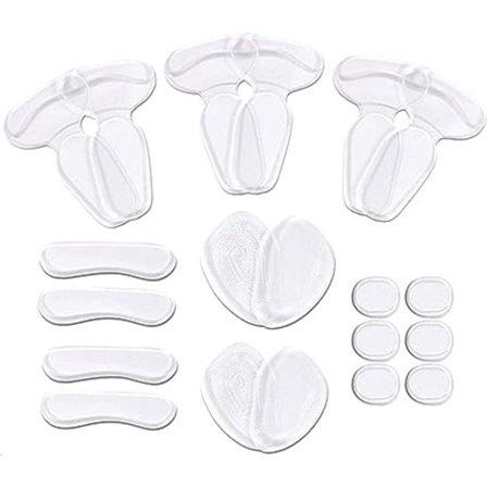 20 hælputeinnlegg, hælforinger, sklisikre puter, hælputer for kvinner, fotskoinnlegg, runde hælklistremerker