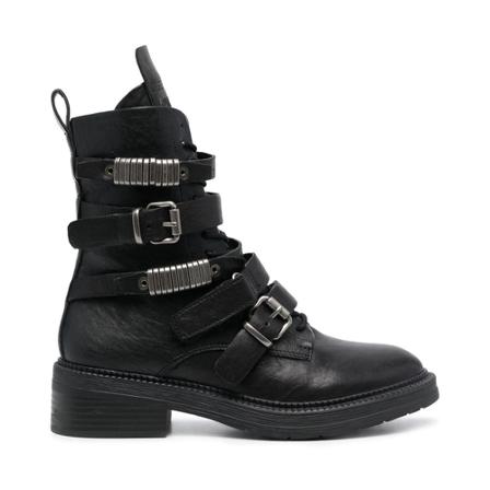 Dkny, ITA Strappy Boot W/ Hardware 50Mm Czarny, Kobieta, Rozmiar: 36 EU