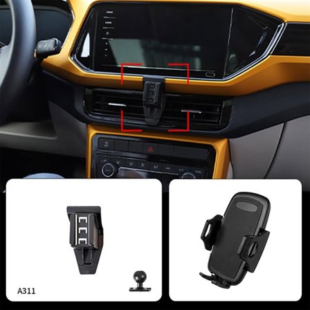 Mobilholder Volkswagen Touareg/T-Cross – Modelltilpasset Løsning Uten Boring